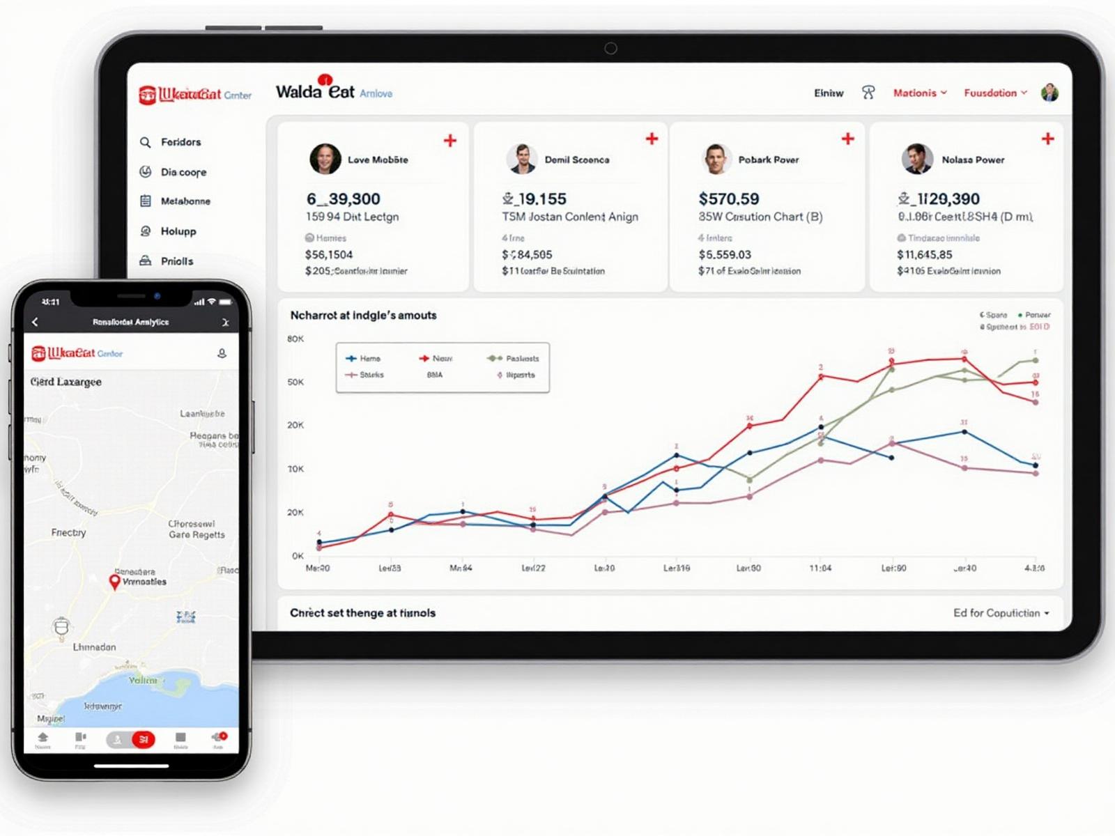 Business analytics dashboard